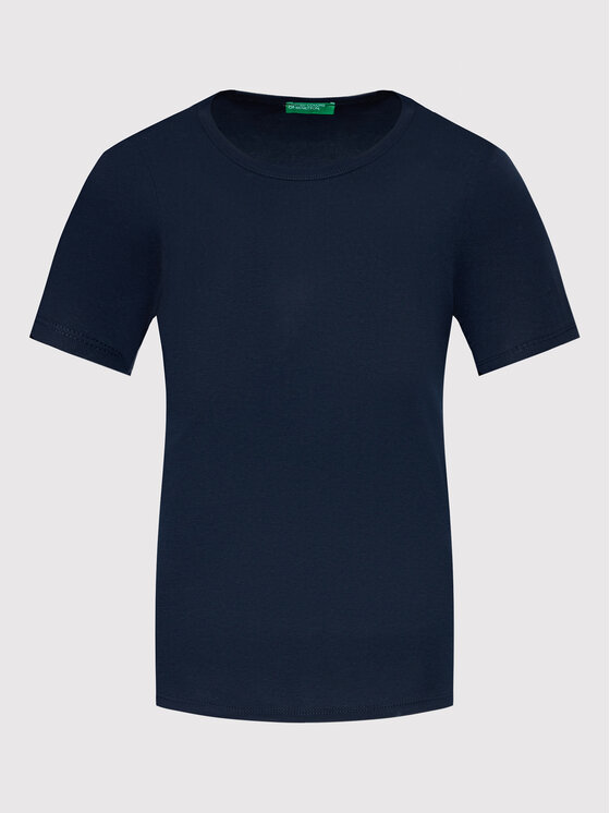 United Colors Of Benetton United Colors Of Benetton Tričko 3GA2E16A0 Tmavomodrá Regular Fit