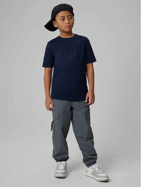 4F 4F T-Shirt BASIC+ Tmavomodrá Regular Fit