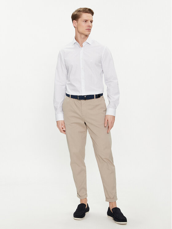 Calvin Klein Calvin Klein Koszula K10K112303 Biały Fitted Fit