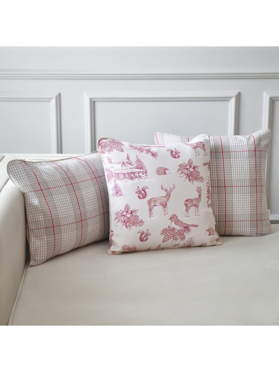 Roseberry Home Roseberry Home Poszewka dekoracyjna Toile de Jouy Red Forest Czerwony