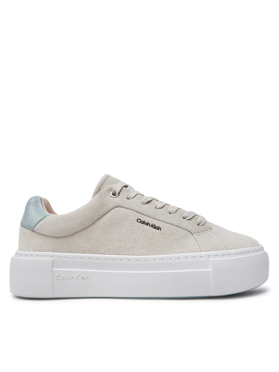Calvin Klein Calvin Klein Sneakersy Flatform Cup Lace Up W/Ml HW0HW02282 Beżowy