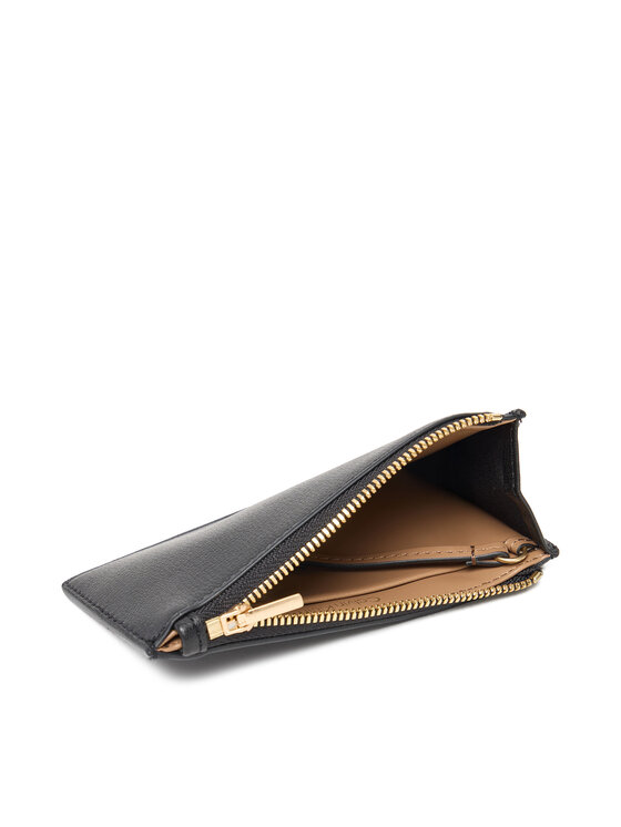 Calvin Klein Calvin Klein Velika ženska denarnica Foil Logo Top Zip Cardcase LV04F1090G Črna