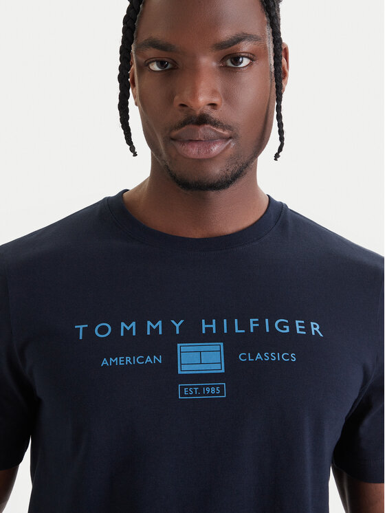 Tommy Hilfiger Tommy Hilfiger Tričko Brand Love MW0MW42365 Tmavomodrá Regular Fit