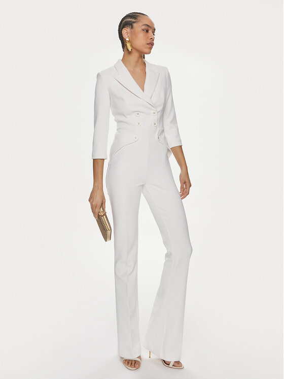 Elisabetta Franchi Elisabetta Franchi Kombinezonas TU-009-41E2-V580 Balta Regular Fit