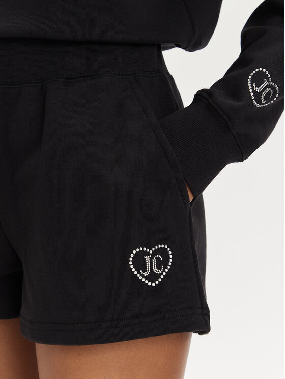 Juicy Couture Juicy Couture Szorty sportowe Sully Rodeo JCBHS223825 Czarny Regular Fit