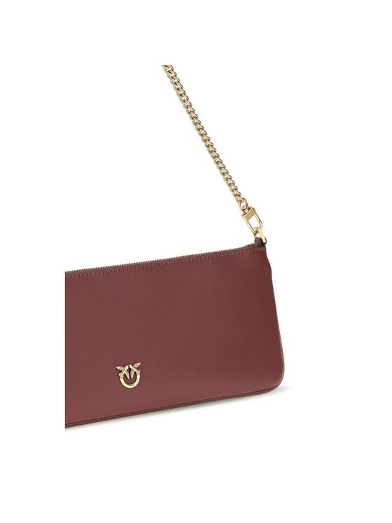 PINKO PINKO Torebka Bordeaux Calf Leather Bos Taurus Shoulder Bordowy