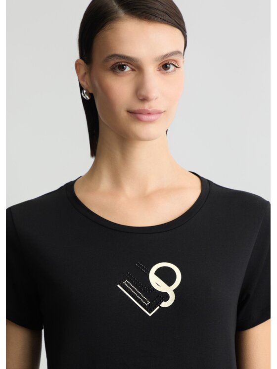 Liu Jo Liu Jo T-Shirt TA5170JS923M9121 Czarny Regular Fit