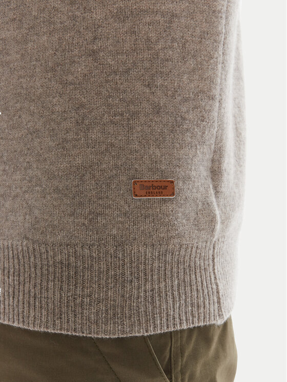 Barbour Barbour Svetr Patch Half Zip MKN0585ST51 Béžová Regular Fit