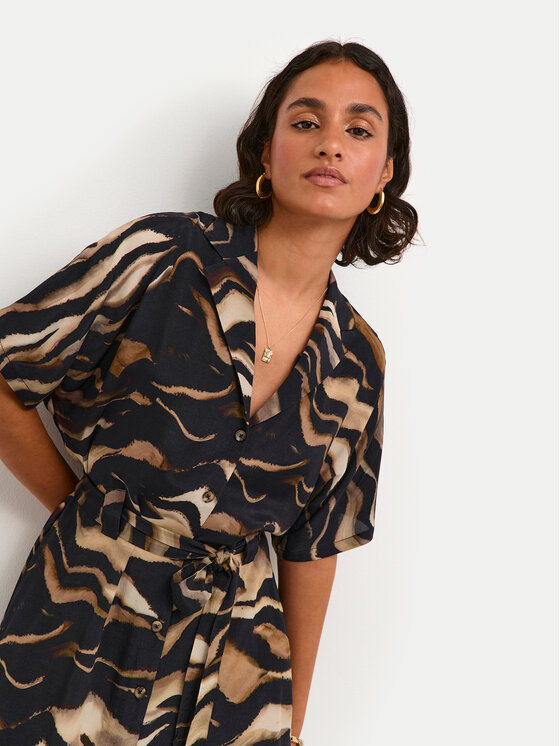 Kaffe Kaffe Рокля тип риза Laila 10508523 Черен Regular Fit