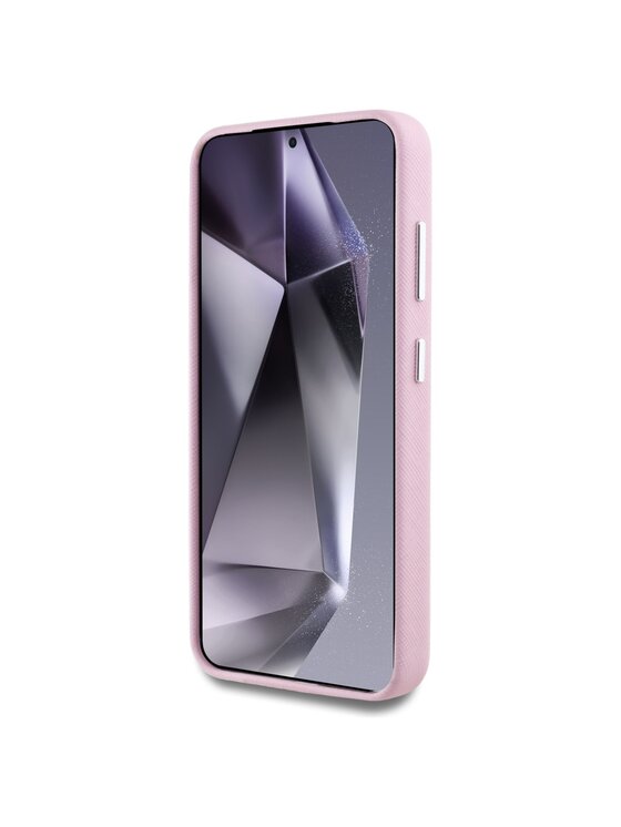 KARL LAGERFELD KARL LAGERFELD Etui na telefon Saffiano Full Wrapped Elongated Metal Logo Różowy
