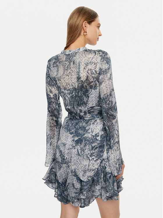 Guess Guess Haljina košulja W5RK35 WDW82 Plava Classic Fit