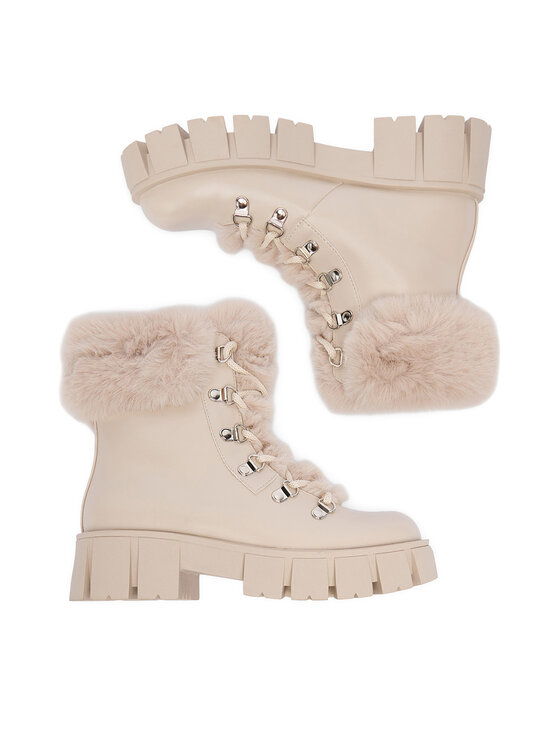 DeeZee DeeZee Schnürschuhe 90190-6 Écru