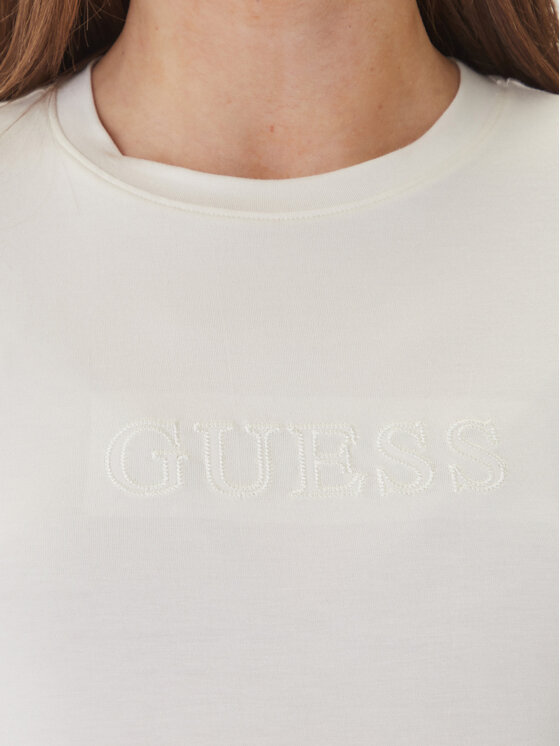 Guess Guess Tričko O6GI00 KBF92 Écru Regular Fit