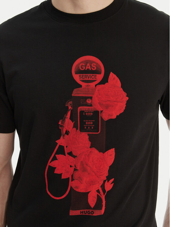 HUGO HUGO T-Shirt Dikerd 50564024 Czarny Relaxed Fit