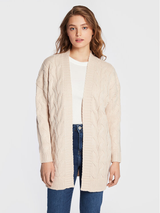 Brave Soul Cardigan LK-249ORGANICF Bej Regular Fit