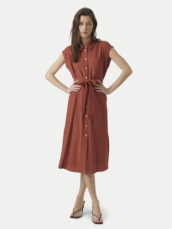 Vero Moda Vero Moda Сукня-сорочка Mymilo 10282532 Червоний Regular Fit