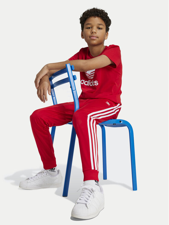 adidas adidas Spodnie dresowe adicolor SST IX7631 Czerwony Regular Fit