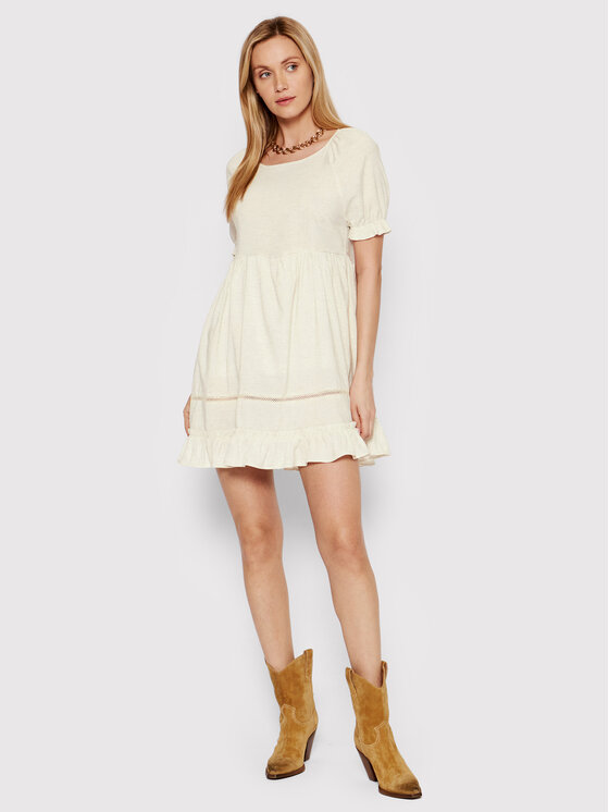 DeeZee DeeZee Sukienka codzienna Maggie 3FB059 Beżowy Regular Fit
