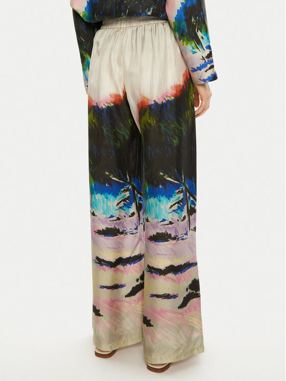 Munthe Munthe Kalhoty z materiálu Arum 244140524418 Barevná Relaxed Fit