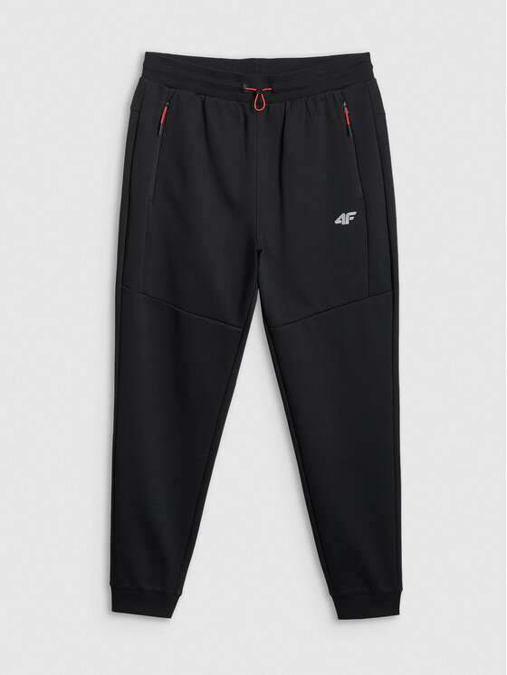 4F 4F Spodnie dresowe MONOCHROME MOVEMENT Czarny Regular Fit