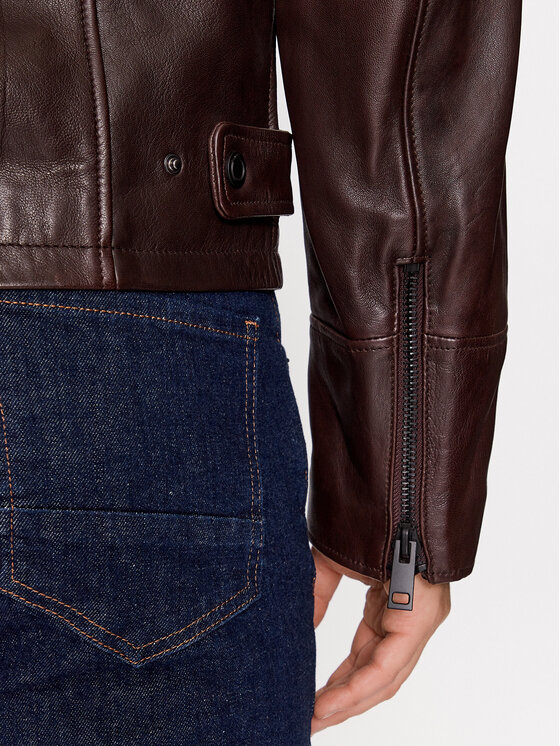 Trussardi Trussardi Giacca di pelle 52S00933 Marrone Regular Fit