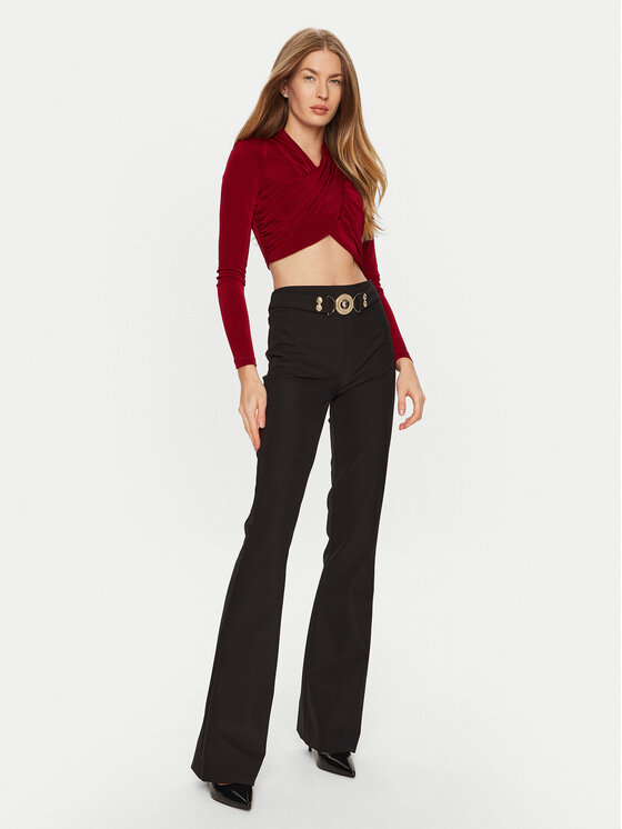 Babylon Babylon Medžiaginės kelnės S00507 Juoda Regular Fit