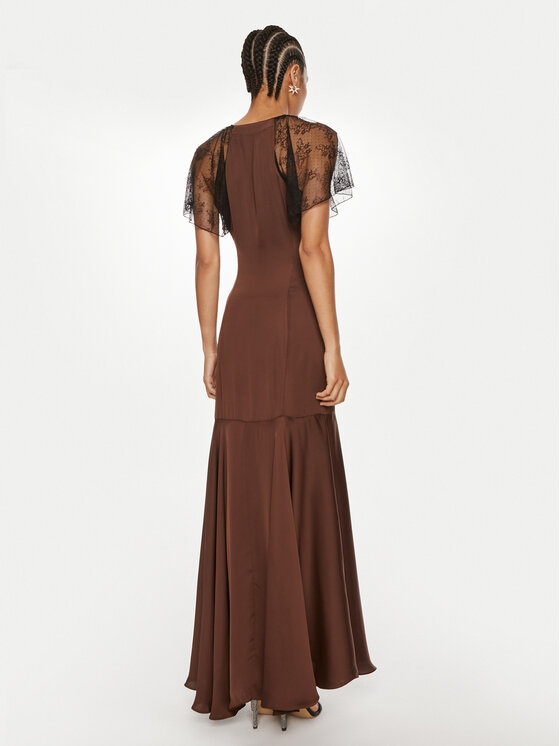 ROTATE ROTATE Abendkleid Nolara 1127042910 Braun Slim Fit
