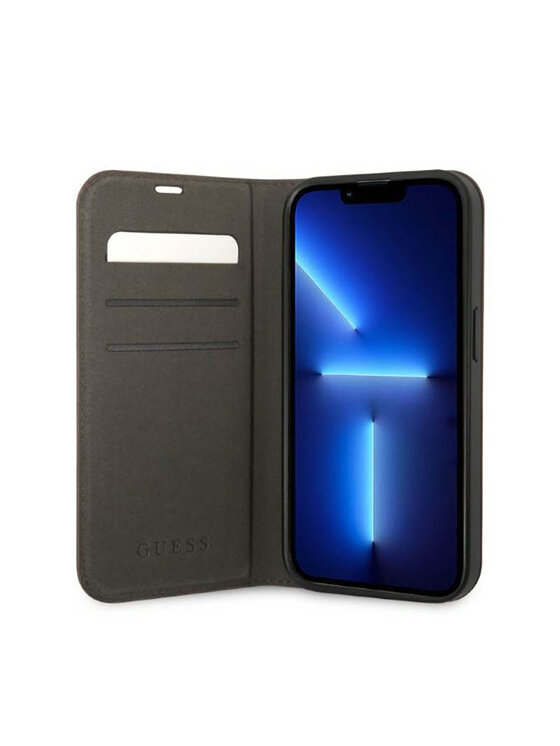 Guess Guess Etui na telefon Book 4K Brązowy