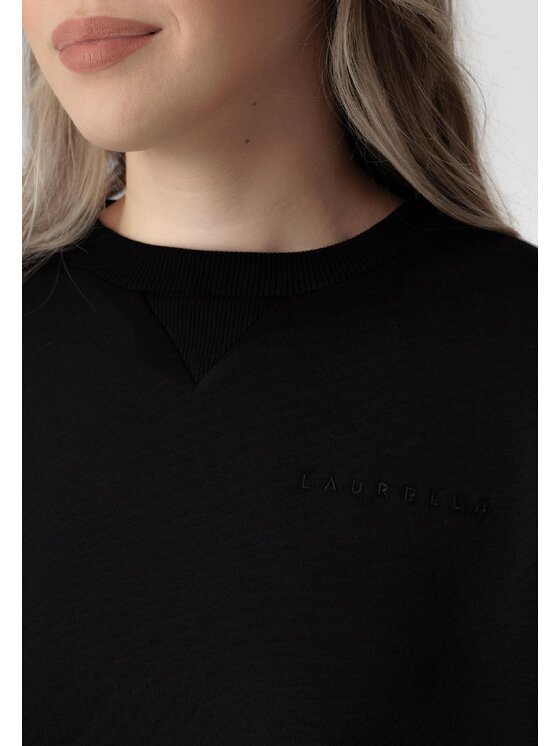 LAURELLA LAURELLA Mikina 1TU003 Černá Regular Fit