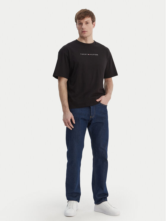 Tommy Hilfiger Tommy Hilfiger Marškinėliai UM0UM03643 Juoda Regular Fit