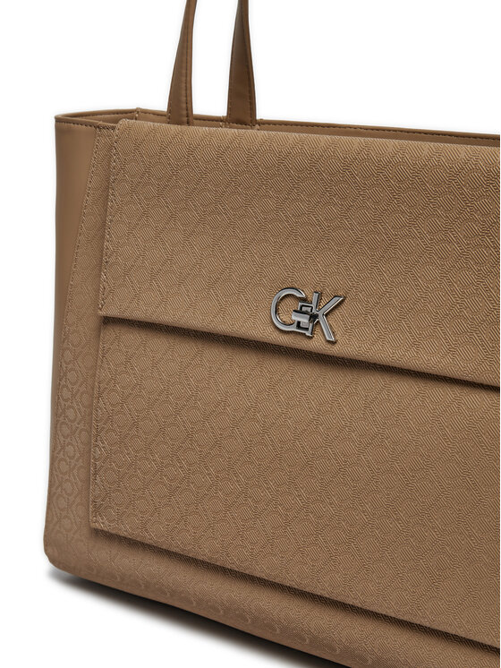 Calvin Klein Calvin Klein Ročna torba Ck Medium Shopper W/Pocket_Mono K60K613136 Rjava