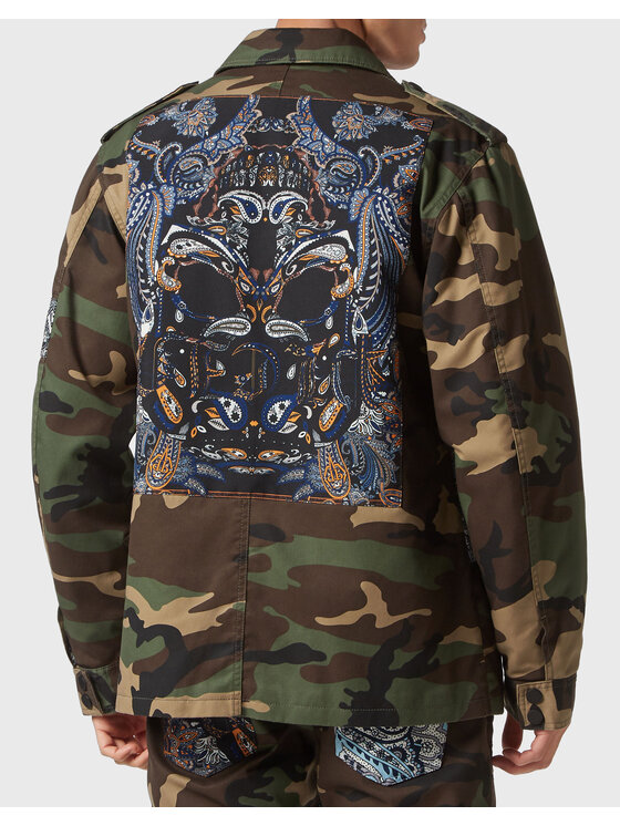 PHILIPP PLEIN PHILIPP PLEIN Jeansová bunda 3537 Černá Regular Fit