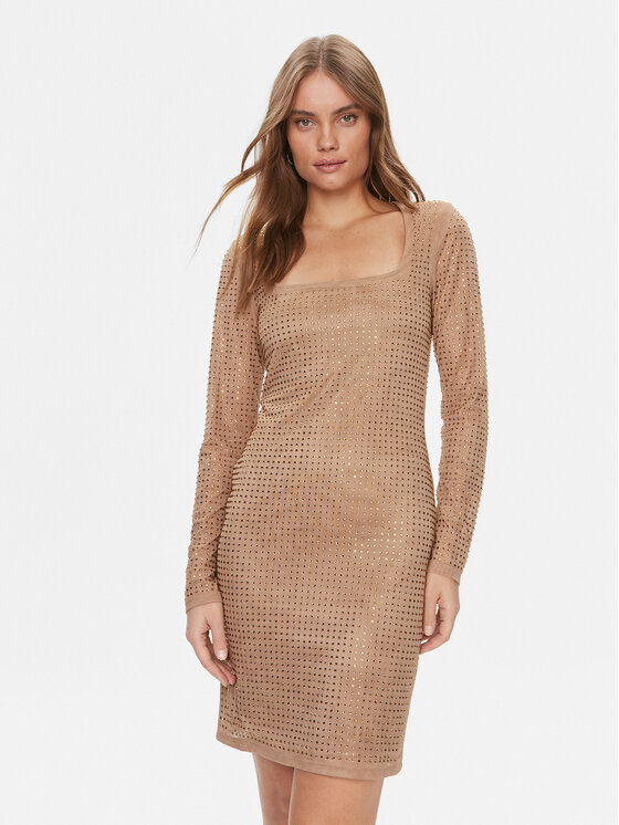 Guess Guess Vestito da giorno Emili W4RK46 KBZX0 Beige Slim Fit