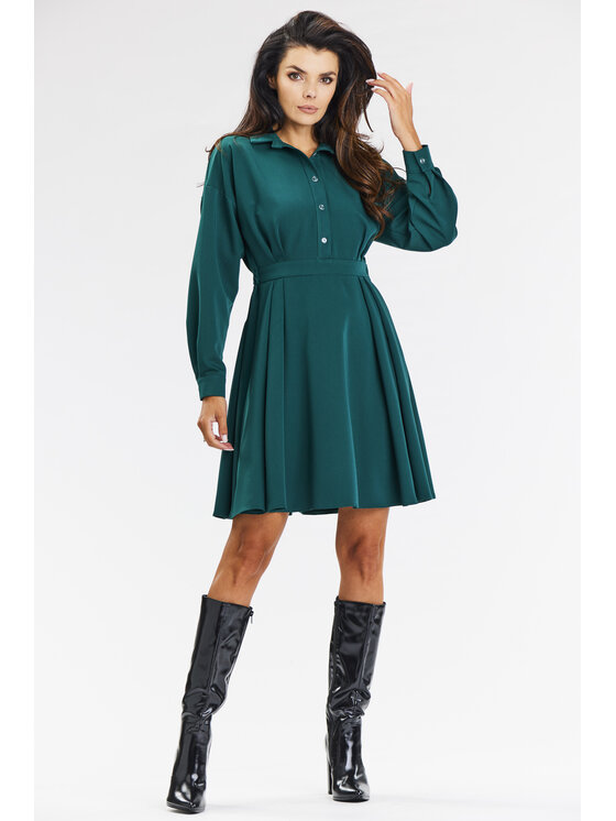 Awama Awama Abito da sera A668 Verde Basic Fit