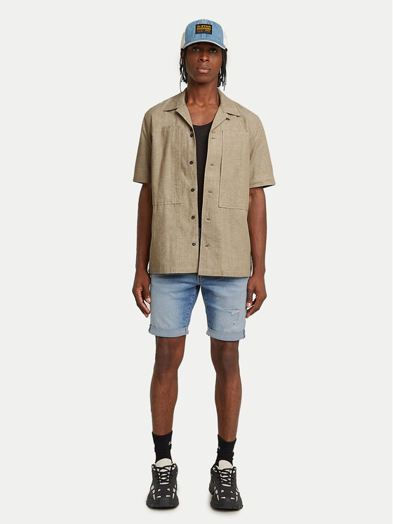 G-Star Raw G-Star Raw Szorty jeansowe 3301 D10481-D760 Niebieski Slim Fit