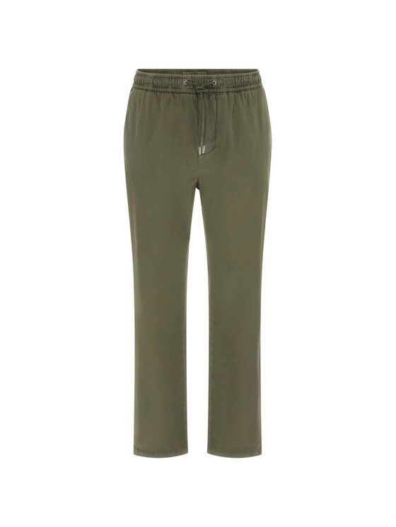 Guess Guess Kalhoty z materiálu 180686 Zelená Regular Fit