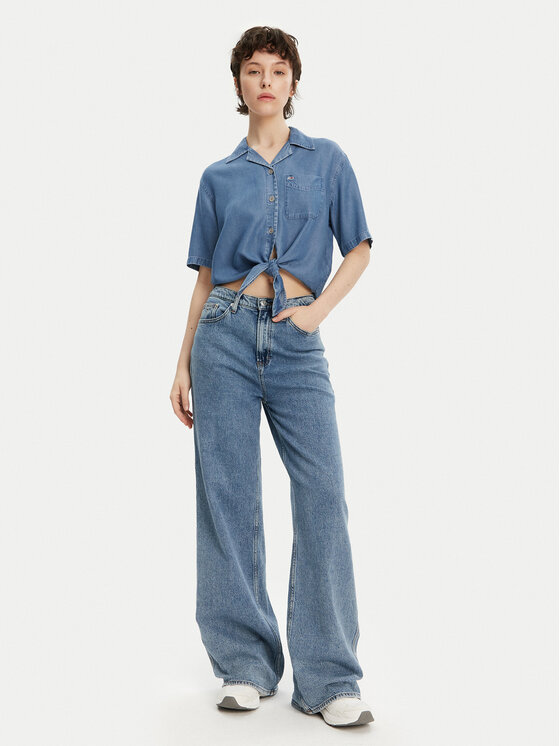 Tommy Jeans Tommy Jeans Košulja DW0DW20603 Plava Relaxed Fit