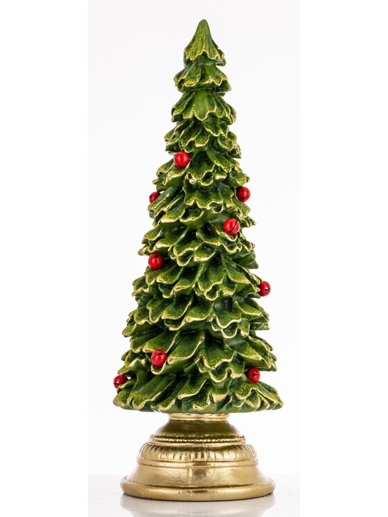 MIAhome MIAhome Figurka choinka ze złotą podstawą CHRISTMAS TREE Zielony