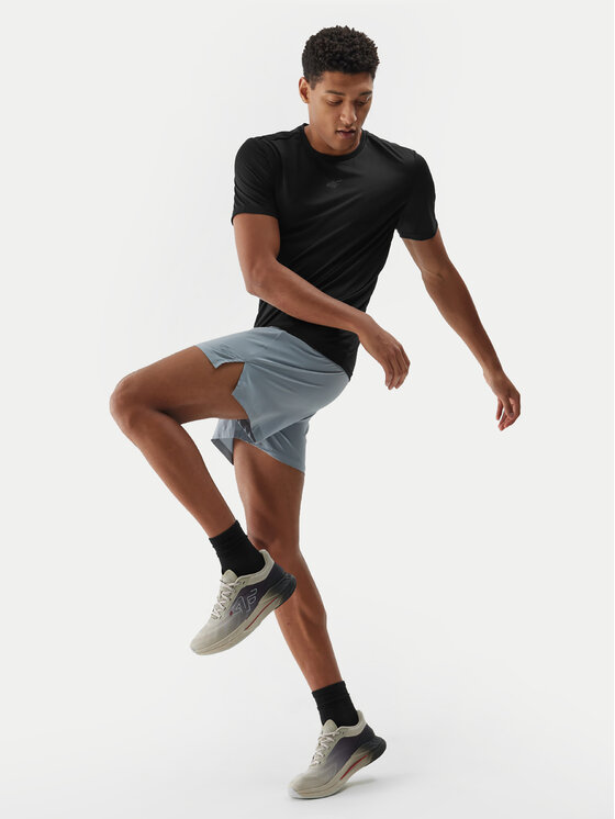 4F 4F Φανελάκι τεχνικό 4FWSS24TFTSM697 Μαύρο Regular Fit