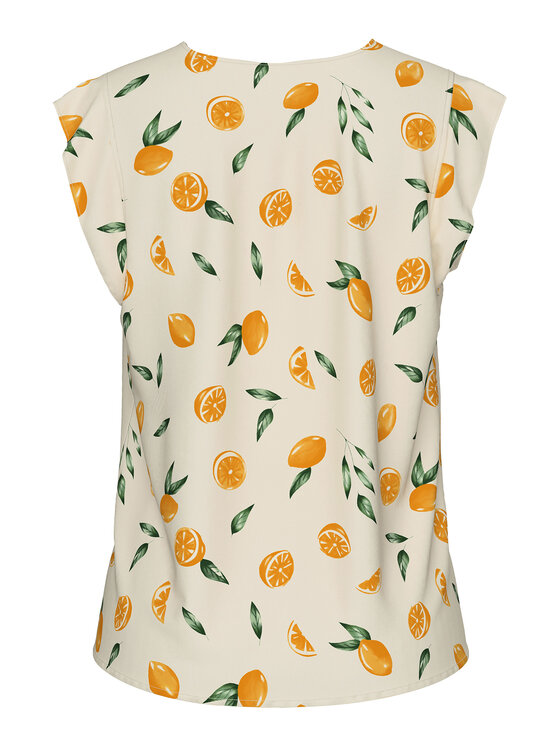 Pieces Pieces Blusa Nya 17147804 Écru Regular Fit