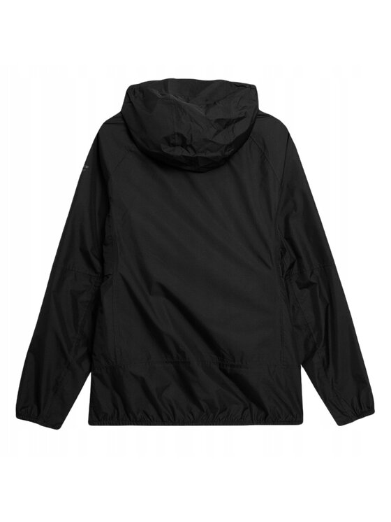 4F 4F Kurtka przeciwdeszczowa TJACF025 Czarny Comfortable Fit