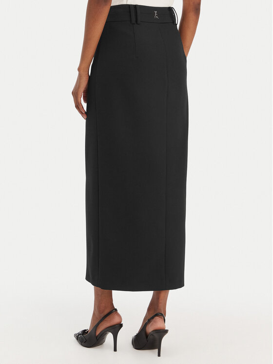 Patrizia Pepe Patrizia Pepe Spódnica midi 8G0515/A498-K103 Czarny Regular Fit