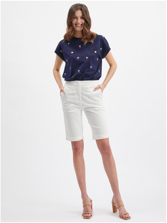 Orsay Orsay Szorty 357035001000__40 Biały Regular Fit