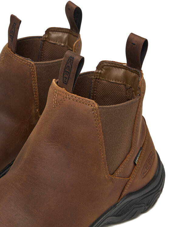 Keen Keen Kotníková obuv s elastickým prvkem Anchorage 1031166 Hnědá