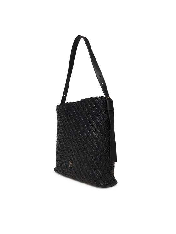 Tommy Hilfiger Tommy Hilfiger Kabelka Th Braided Maxi Hobo AW0AW18161 Čierna