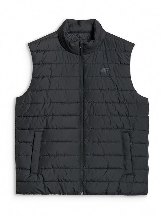 4F 4F Kamizelka MIDSHOP TEXTILE Czarny Regular Fit