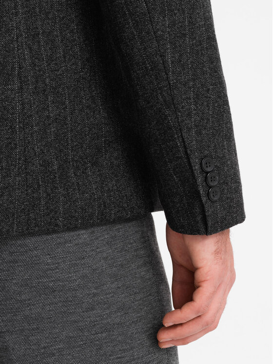 Ombre Ombre Sako OM-BLZB-0113 Šedá Regular Fit