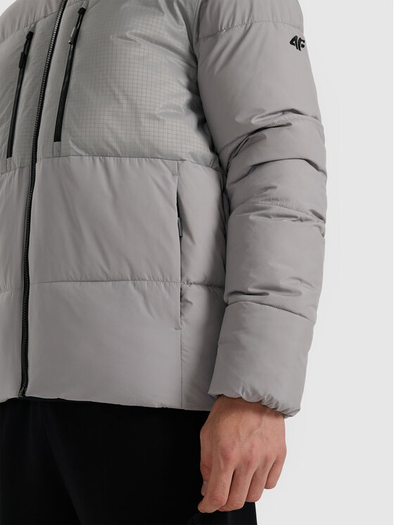 4F 4F Kurtka puchowa APRES SKI Szary Regular Fit