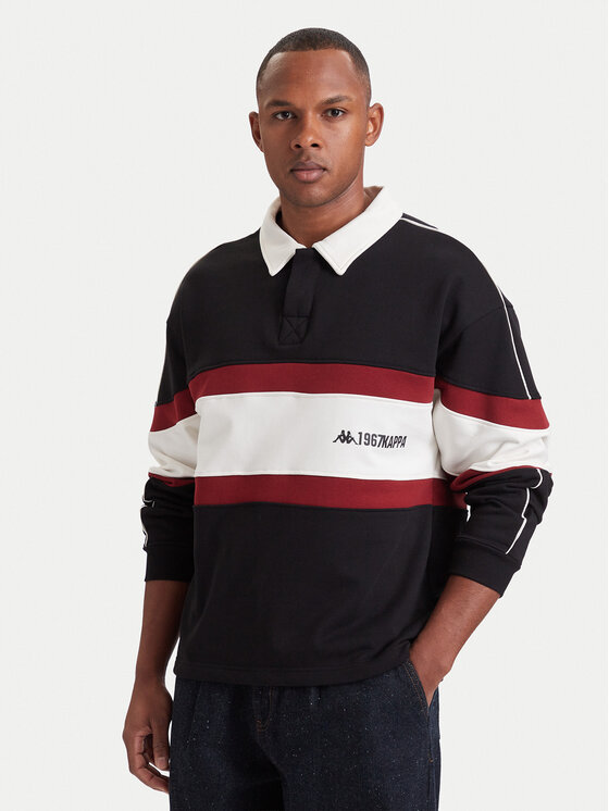 Kappa Kappa Поло 37284HW Чорний Comfort Fit