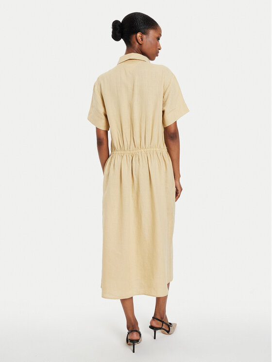 Tommy Hilfiger Tommy Hilfiger Marškinių tipo suknelė WW0WW41911 Smėlio Relaxed Fit